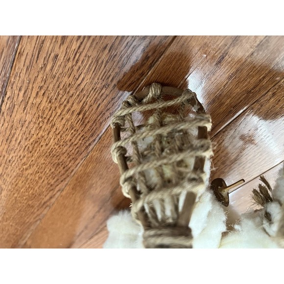 TJ Santas by Tina Mitchell 8" Santa Fuzzy White Rustic Snowshoe Ornament #905376 - Picture 14 of 15